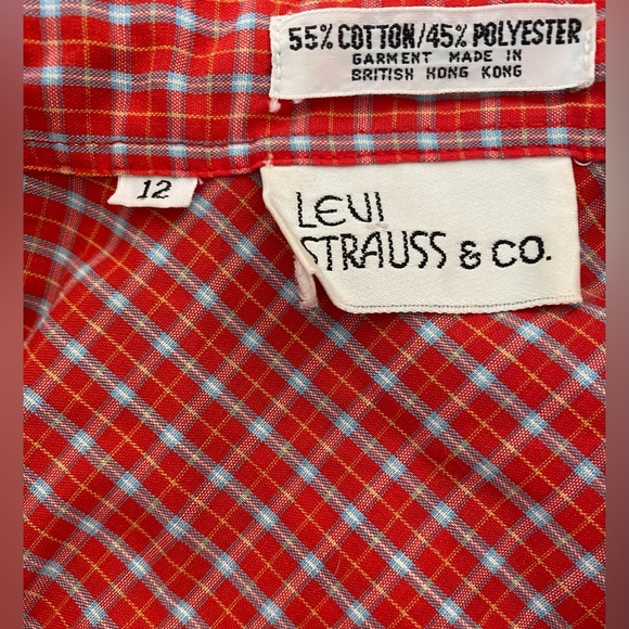 VINTAGE LEVI STRAUSS & CO. PLAID SHIRT - Picture 4 of 5